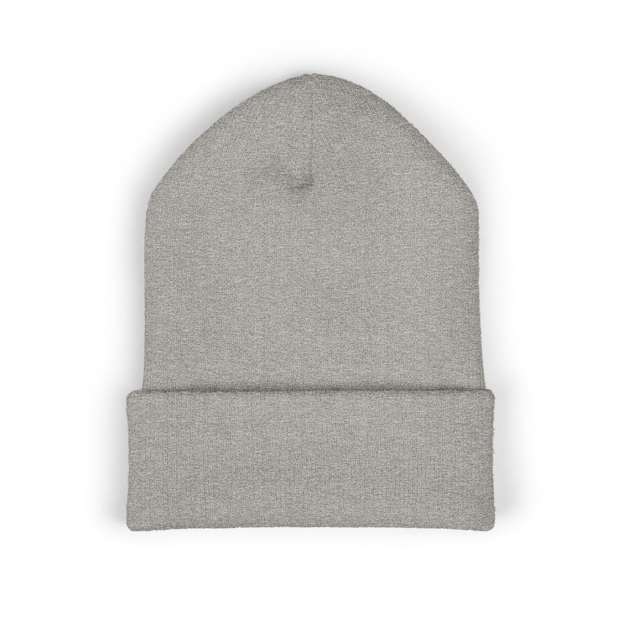 PD Embroidered Cuffed Beanie — Classic Knit Winter Hat