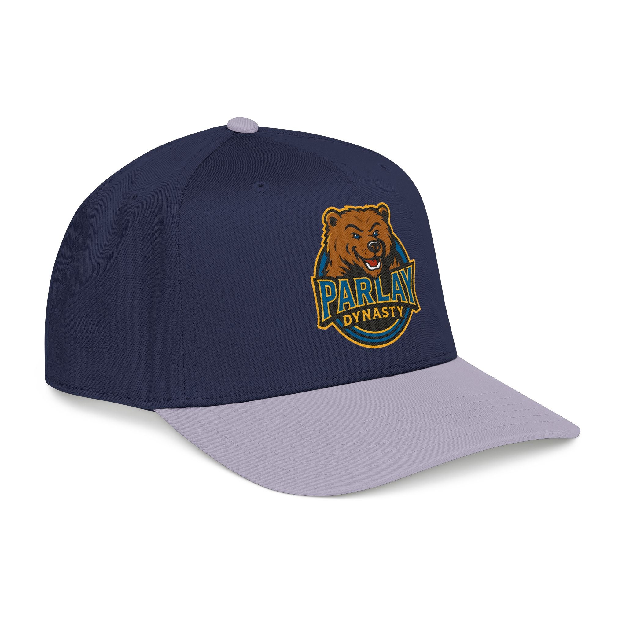Parlay Dynasty Bear Mid-Profile Baseball Cap — Embroidered Sports Team Hat