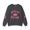 Parlay Dynasty Crewneck Sweatshirt — Pink Crown Logo Sports Fan Pullover