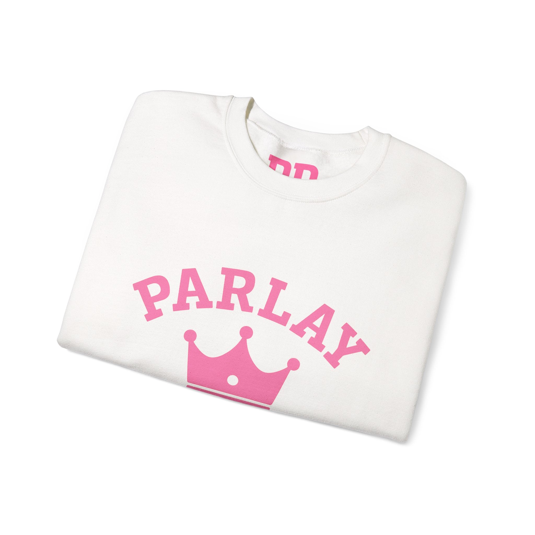 Parlay Dynasty Crewneck Sweatshirt — Pink Crown Logo Sports Fan Pullover
