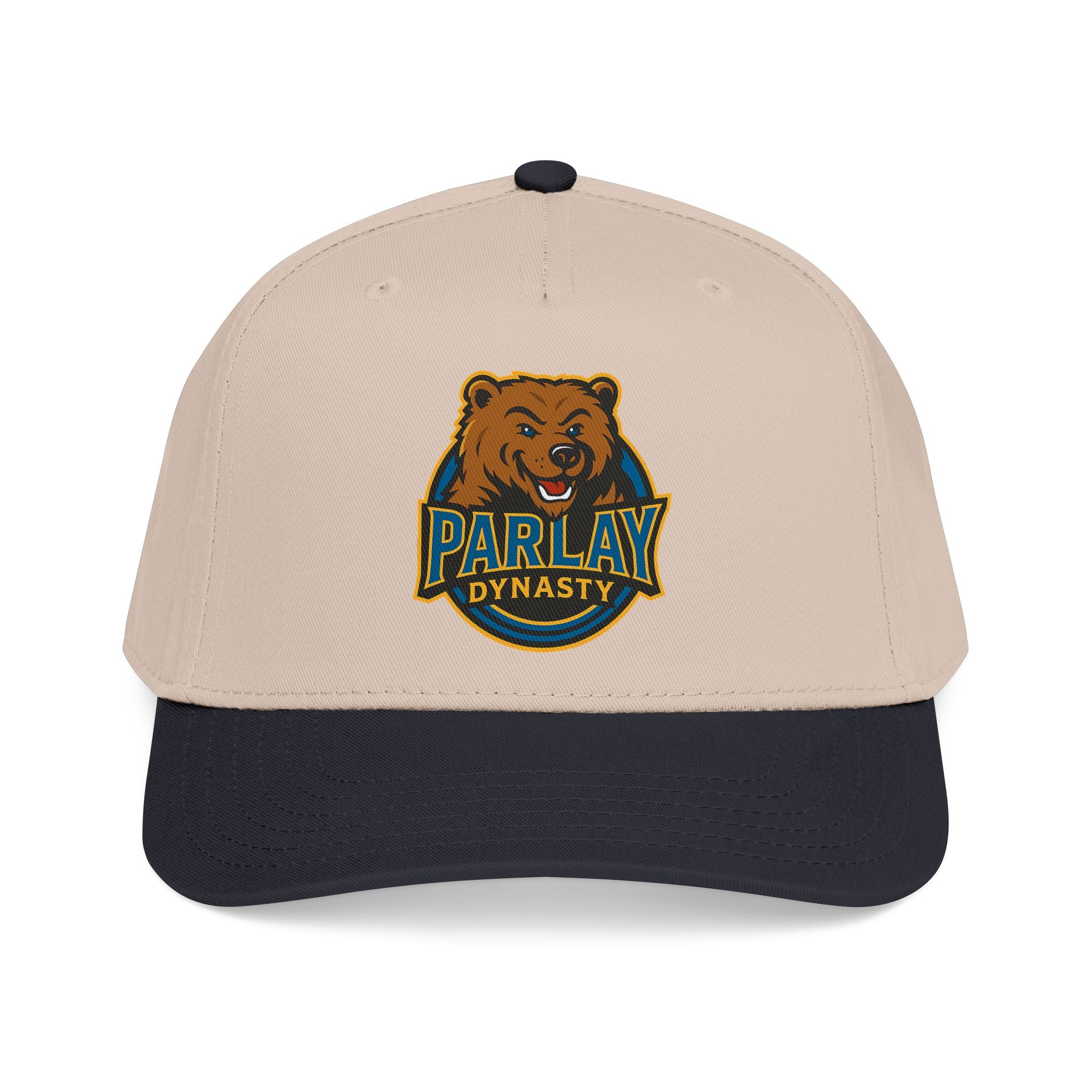 Parlay Dynasty Bear Mid-Profile Baseball Cap — Embroidered Sports Team Hat