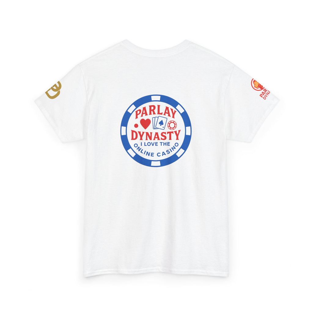 Parlay Dynasty Casino Chip T‑Shirt — 'Parlay Dynasty: I Love the Online Casino' Graphic Tee