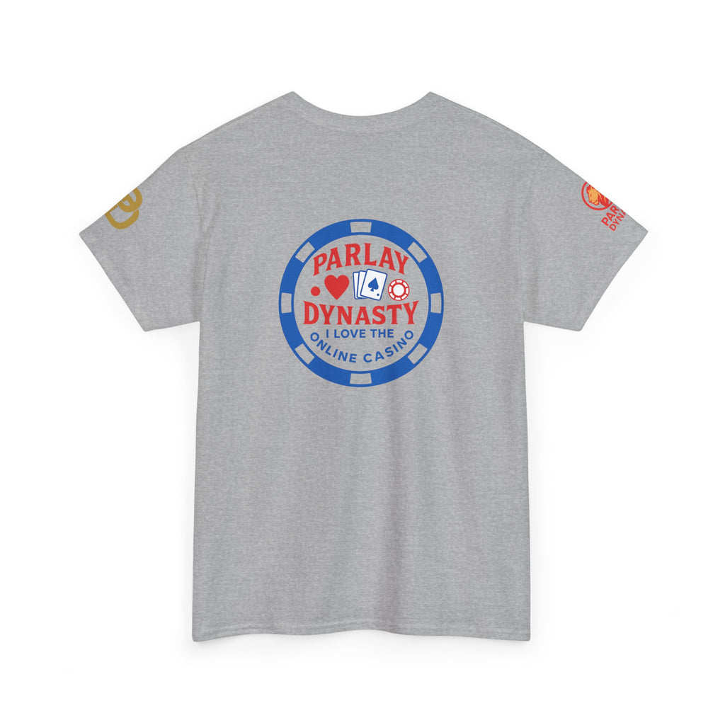 Parlay Dynasty Casino Chip T‑Shirt — 'Parlay Dynasty: I Love the Online Casino' Graphic Tee