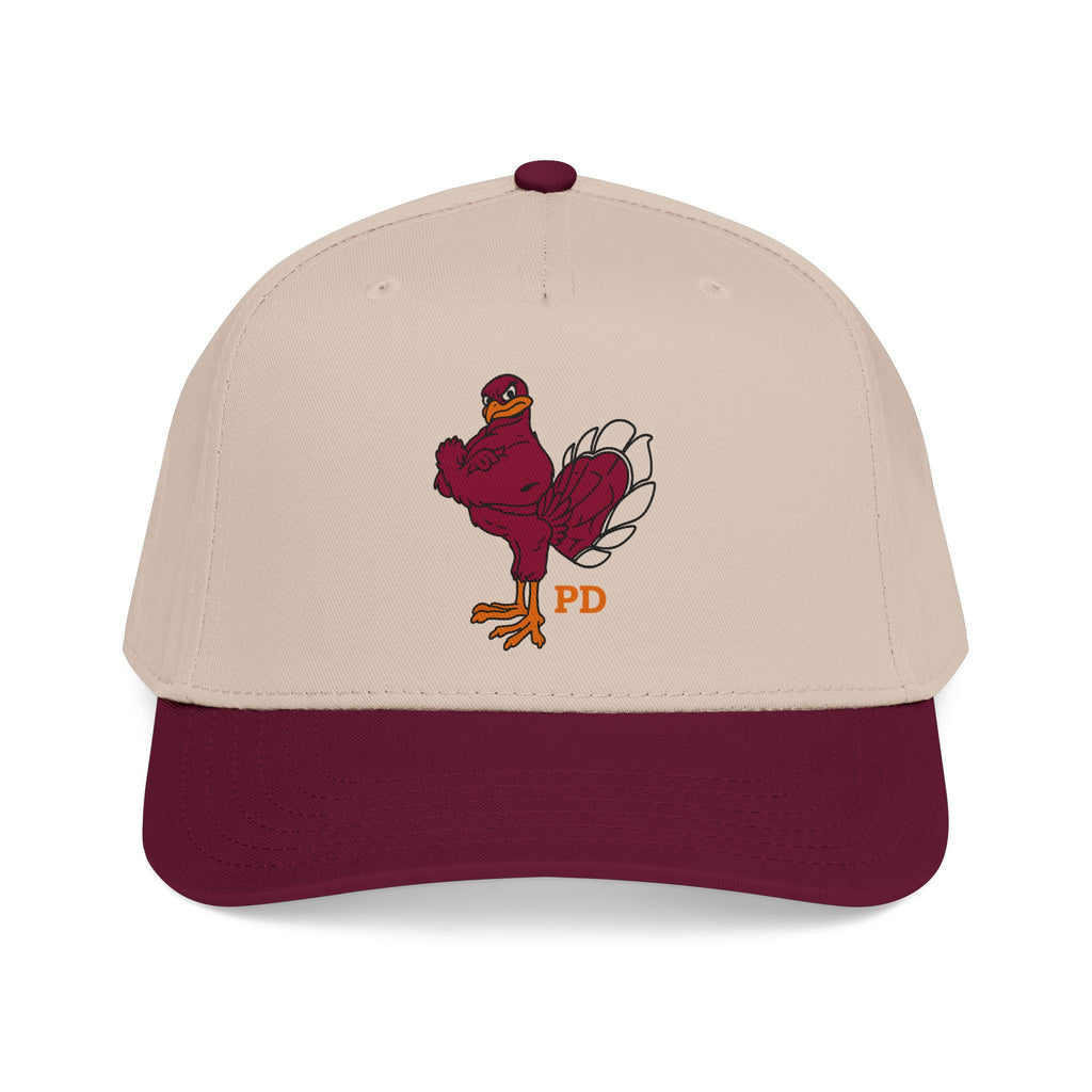 Virginia Tech Inspired Hokie Bird Baseball Cap - Embroidered PD Logo