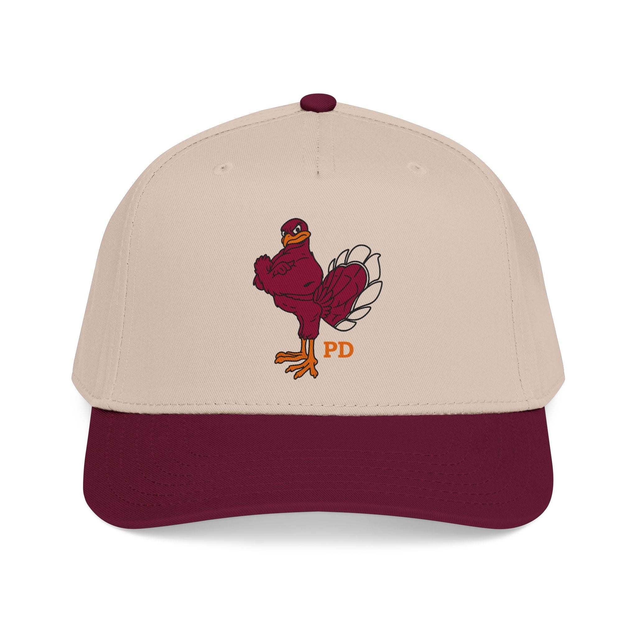 Virginia Tech Inspired Hokie Bird Baseball Cap - Embroidered PD Logo