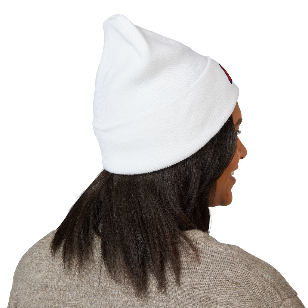 PD Embroidered Cuffed Beanie — Classic Knit Winter Hat