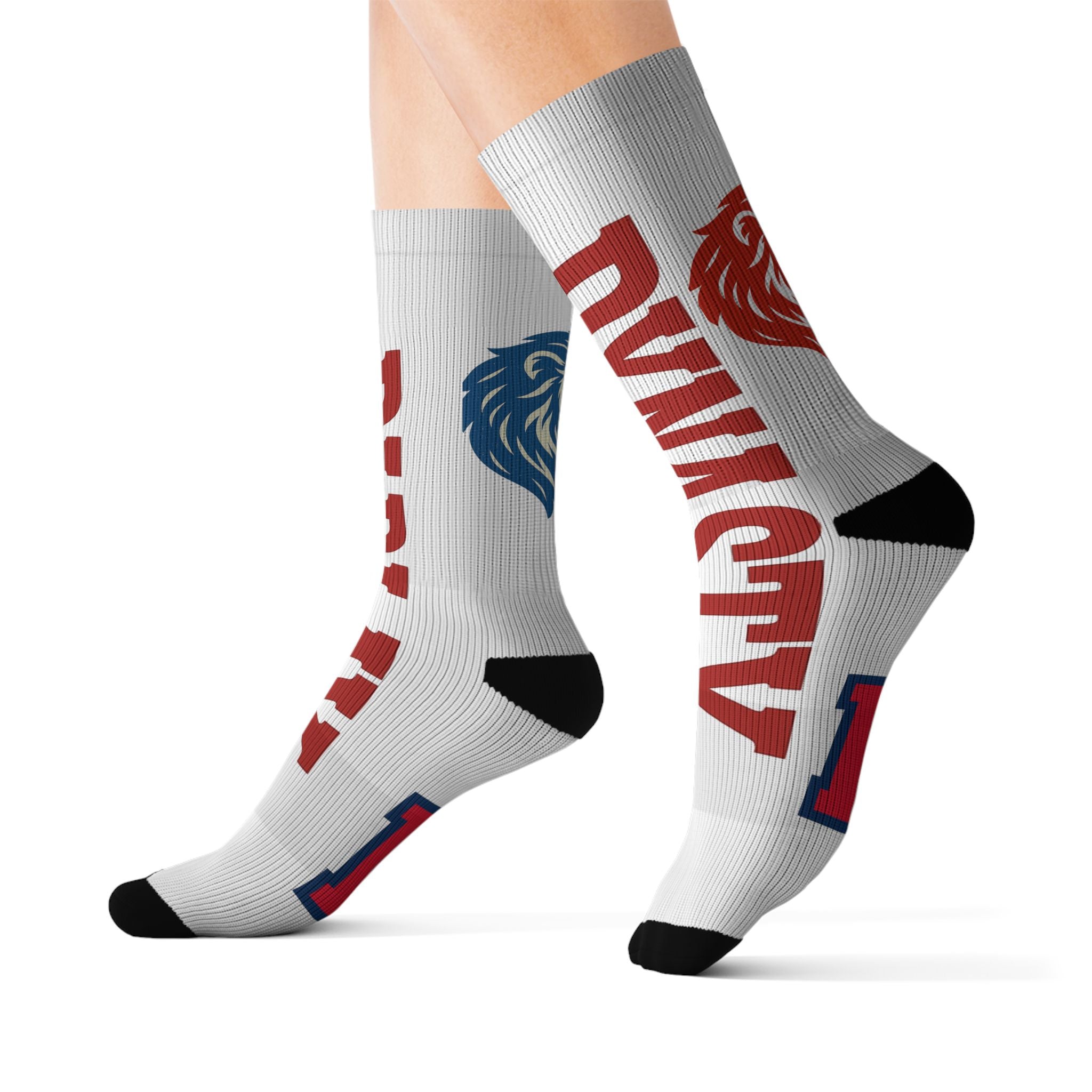Dynasty Parlay Sublimation Socks — Custom Sports Crew Socks with Lion Logo