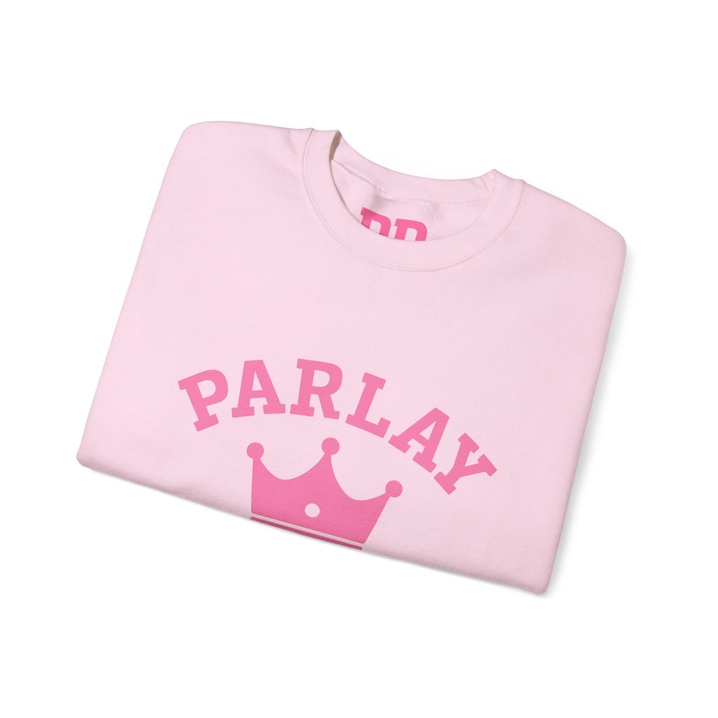 Parlay Dynasty Crewneck Sweatshirt — Pink Crown Logo Sports Fan Pullover
