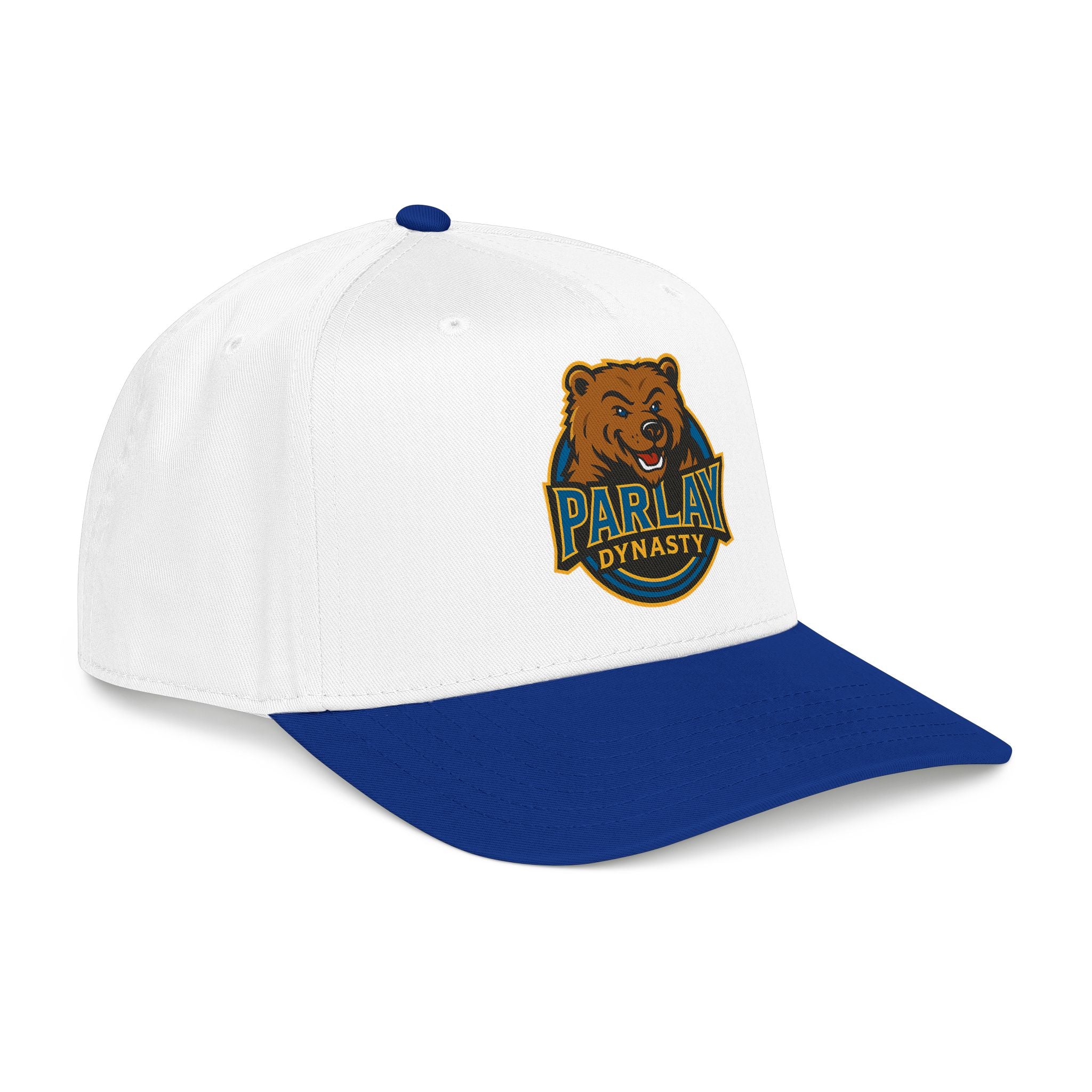 Parlay Dynasty Bear Mid-Profile Baseball Cap — Embroidered Sports Team Hat