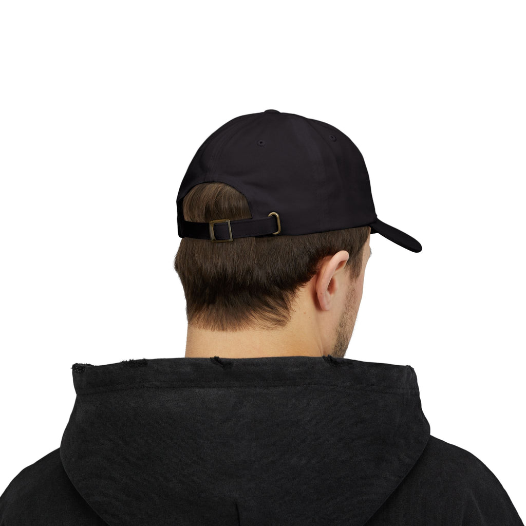 Embroidered PD Dad Cap — Vintage Script Patch Baseball Hat