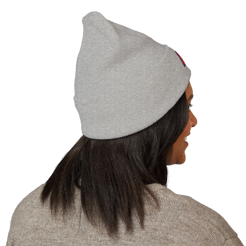 PD Embroidered Cuffed Beanie — Classic Knit Winter Hat