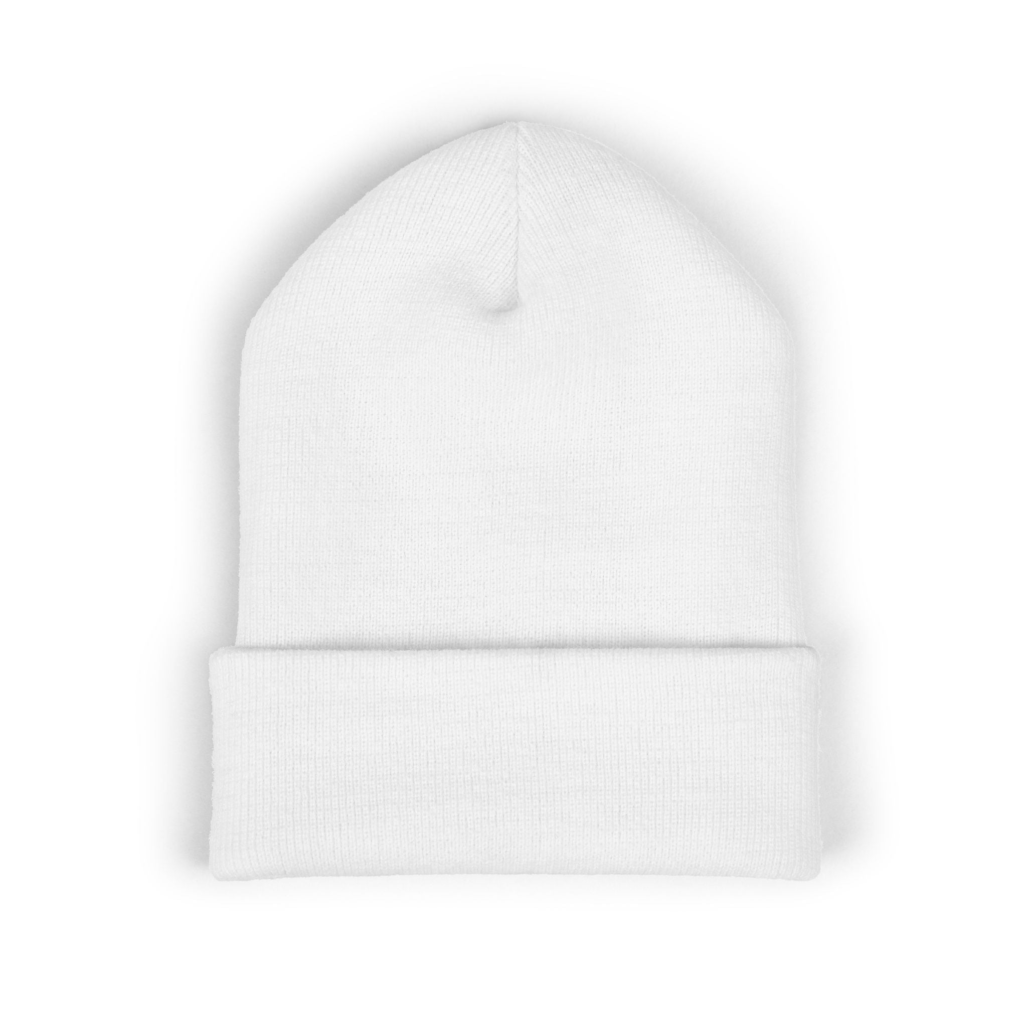 PD Embroidered Cuffed Beanie — Classic Knit Winter Hat