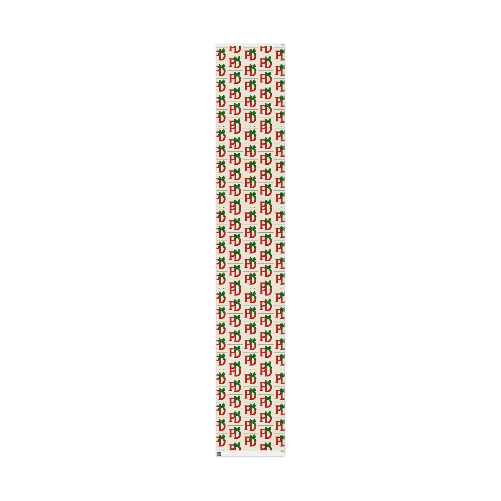 Christmas ‘Ho Ho Ho’ Wrapping Paper Roll — Festive Red & Green Holiday Gift Wrap