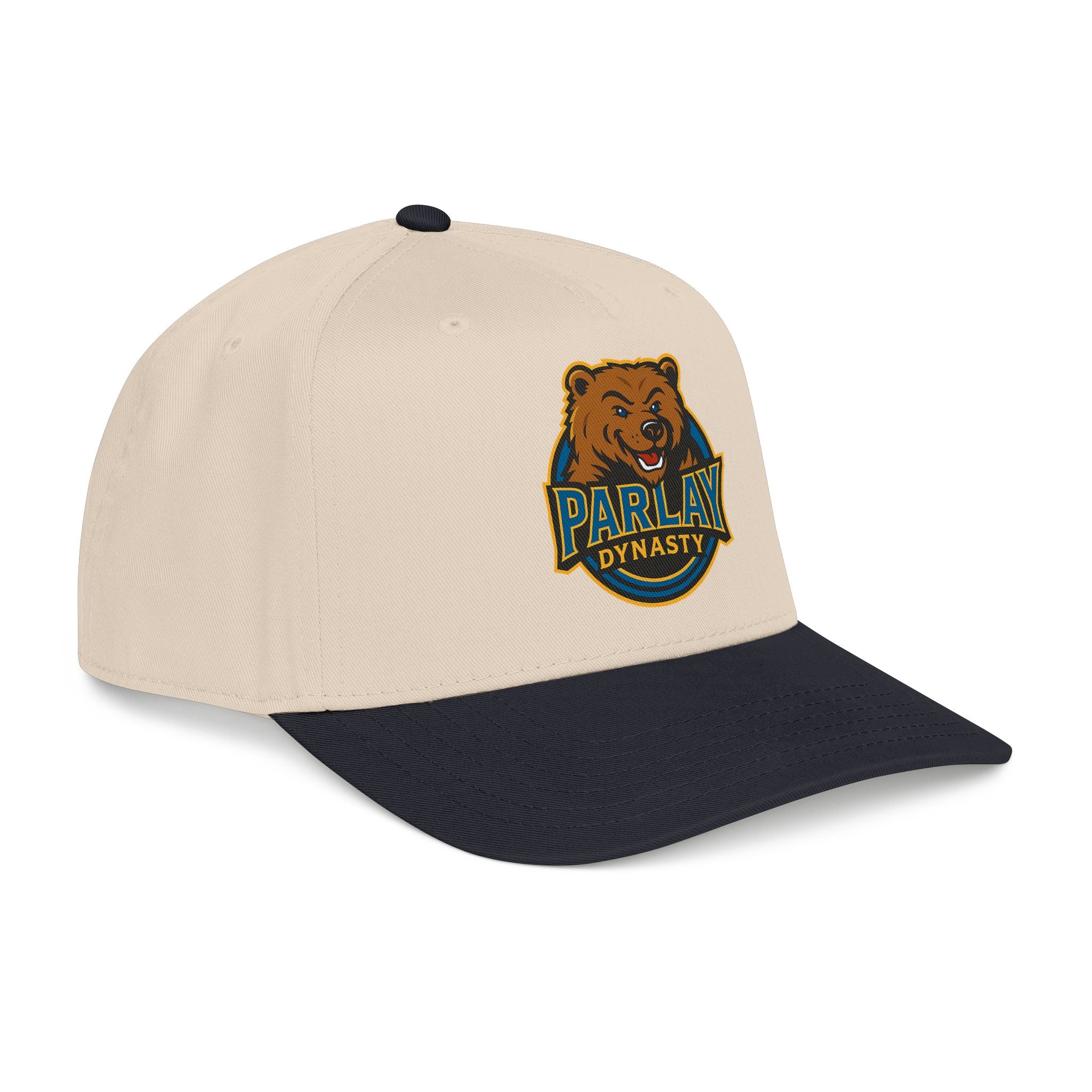 Parlay Dynasty Bear Mid-Profile Baseball Cap — Embroidered Sports Team Hat