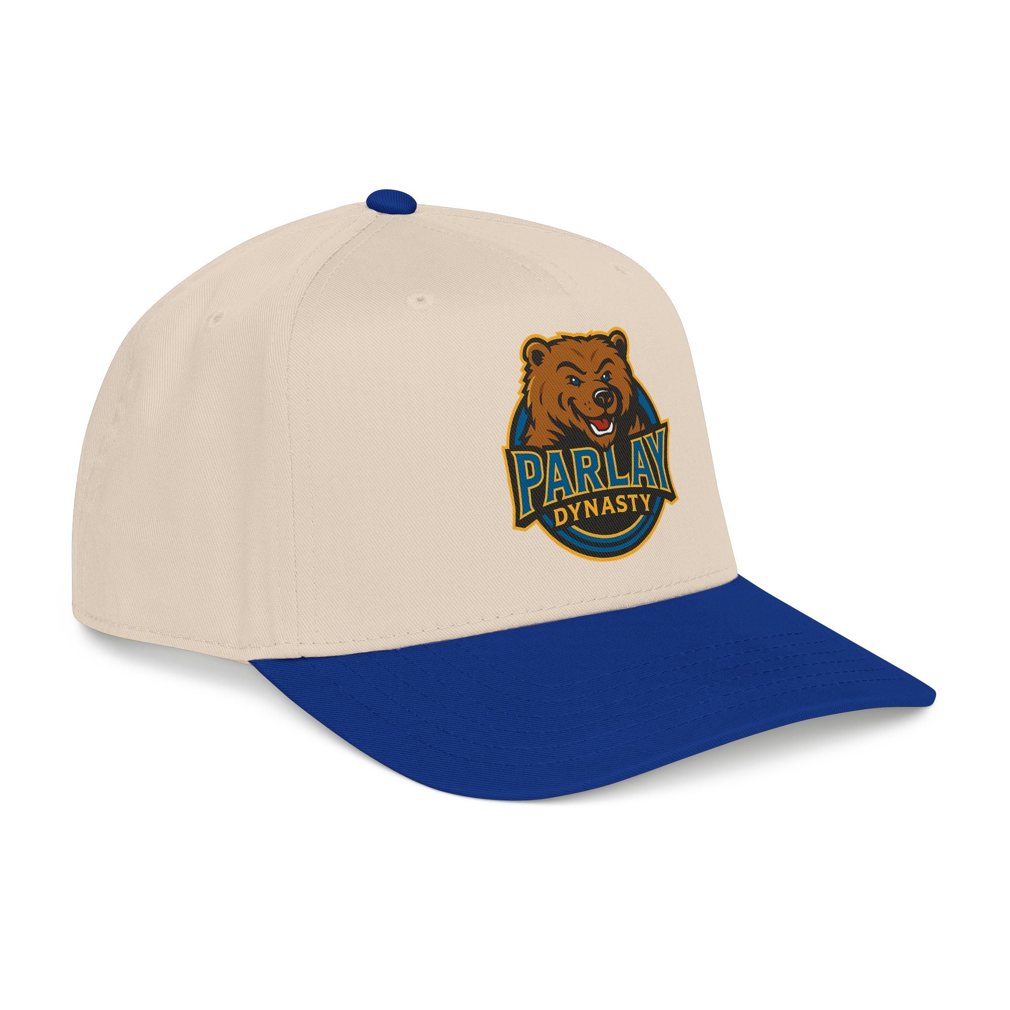 Parlay Dynasty Bear Mid-Profile Baseball Cap — Embroidered Sports Team Hat