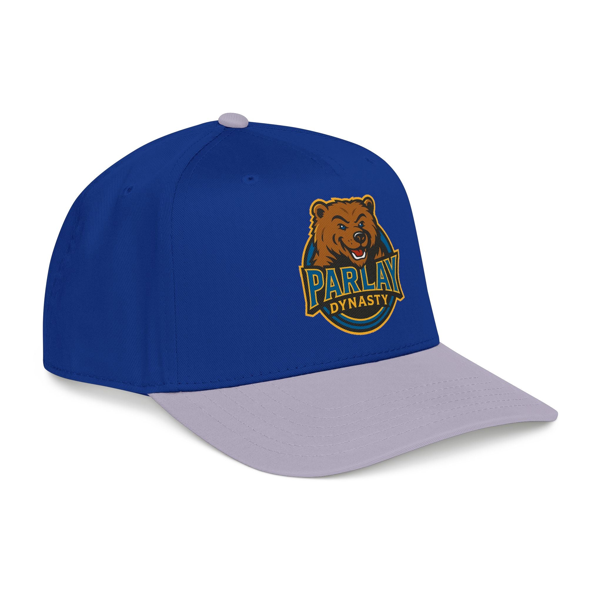 Parlay Dynasty Bear Mid-Profile Baseball Cap — Embroidered Sports Team Hat