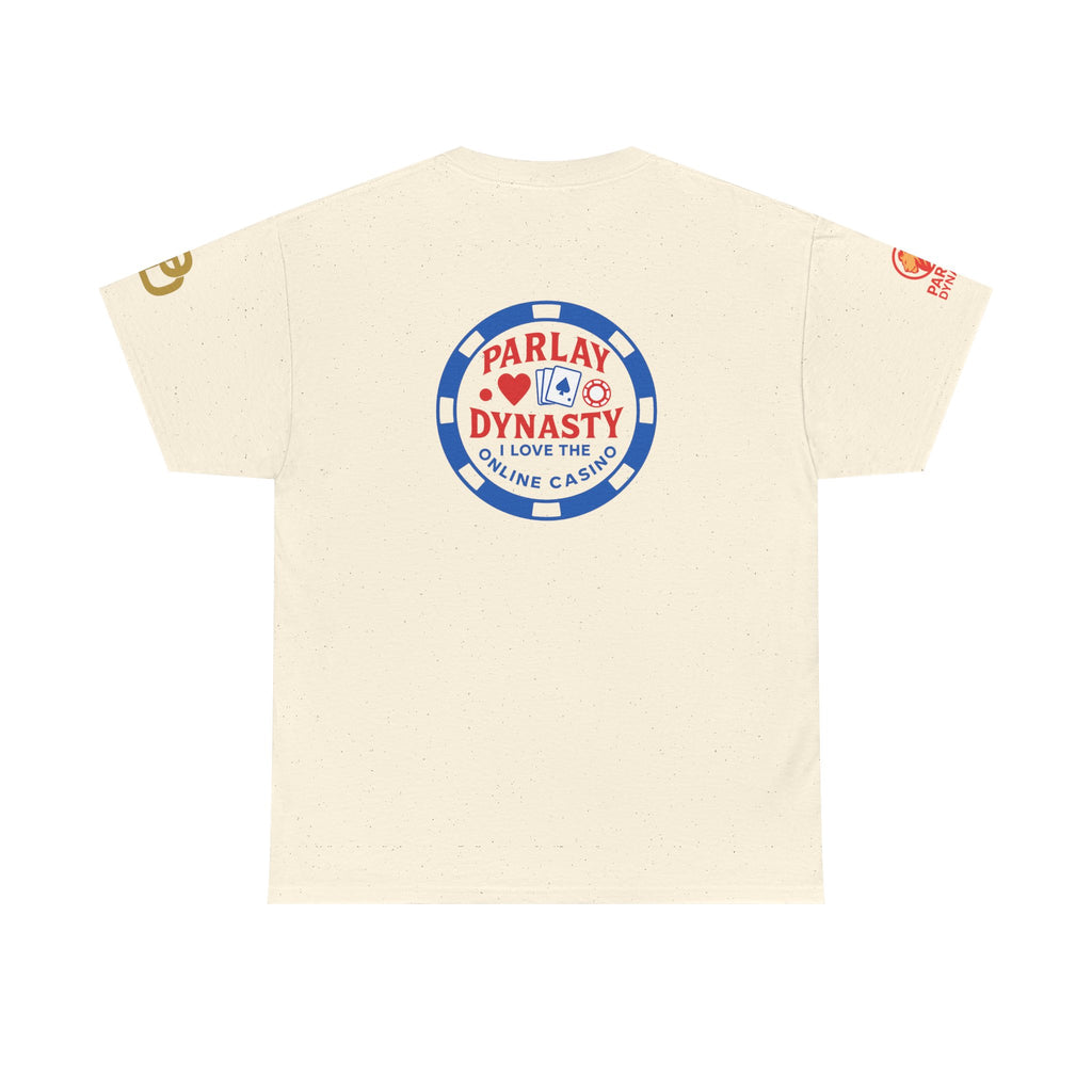 Parlay Dynasty Casino Chip T‑Shirt — 'Parlay Dynasty: I Love the Online Casino' Graphic Tee