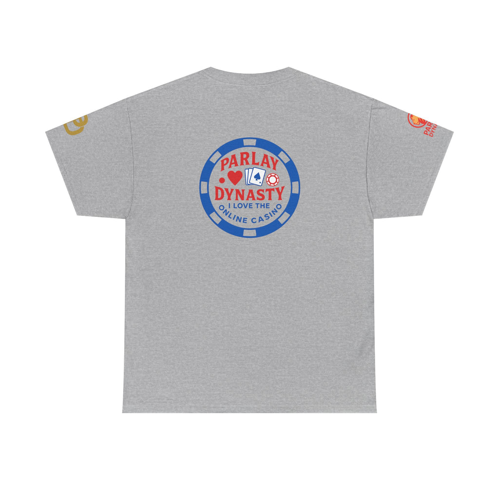 Parlay Dynasty Casino Chip T‑Shirt — 'Parlay Dynasty: I Love the Online Casino' Graphic Tee