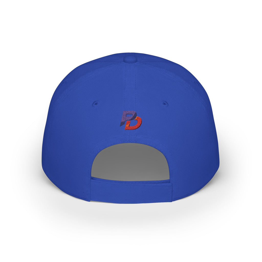 Detroit Monuments Low Profile Baseball Cap — Retro Script Red Hat