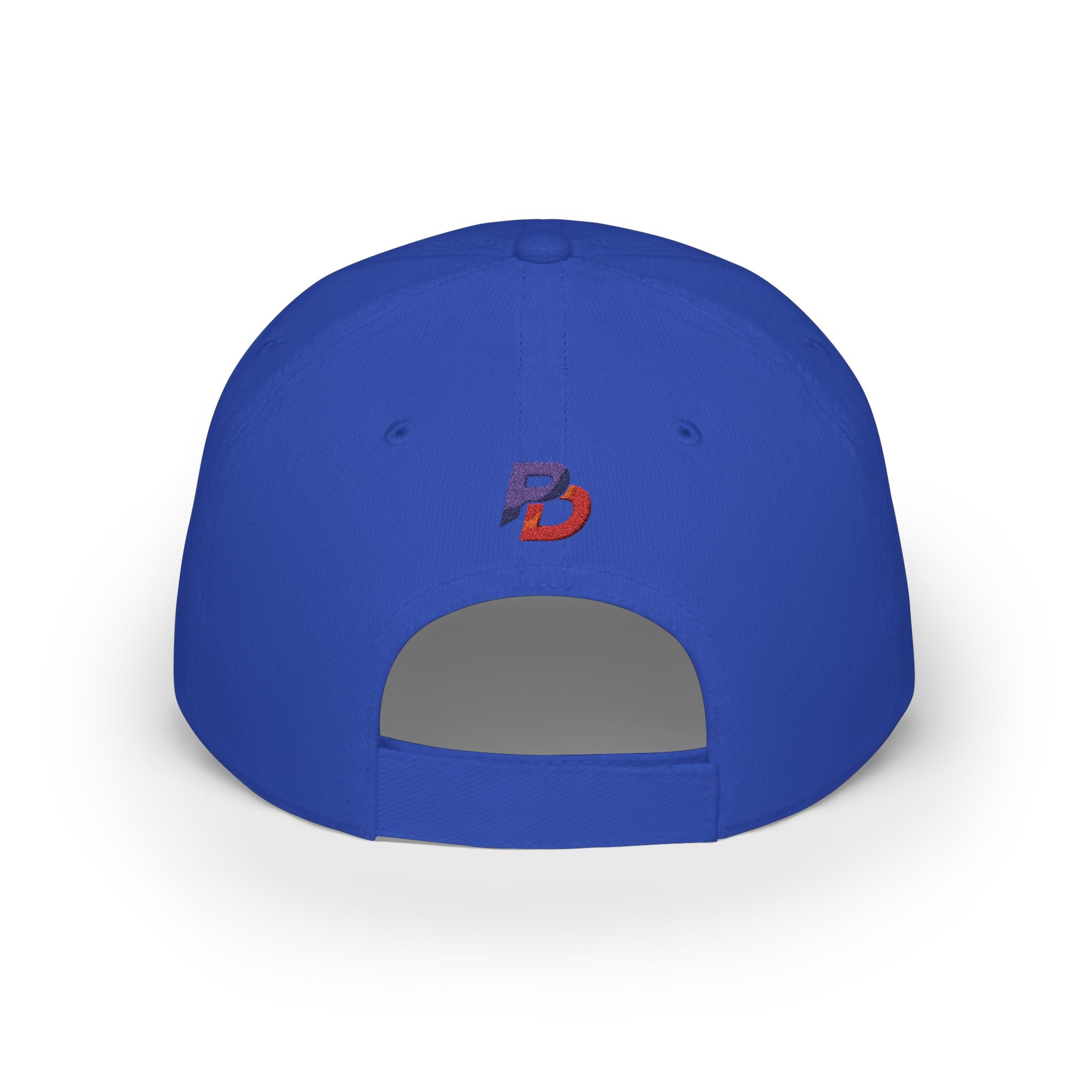 Detroit Monuments Low Profile Baseball Cap — Retro Script Red Hat