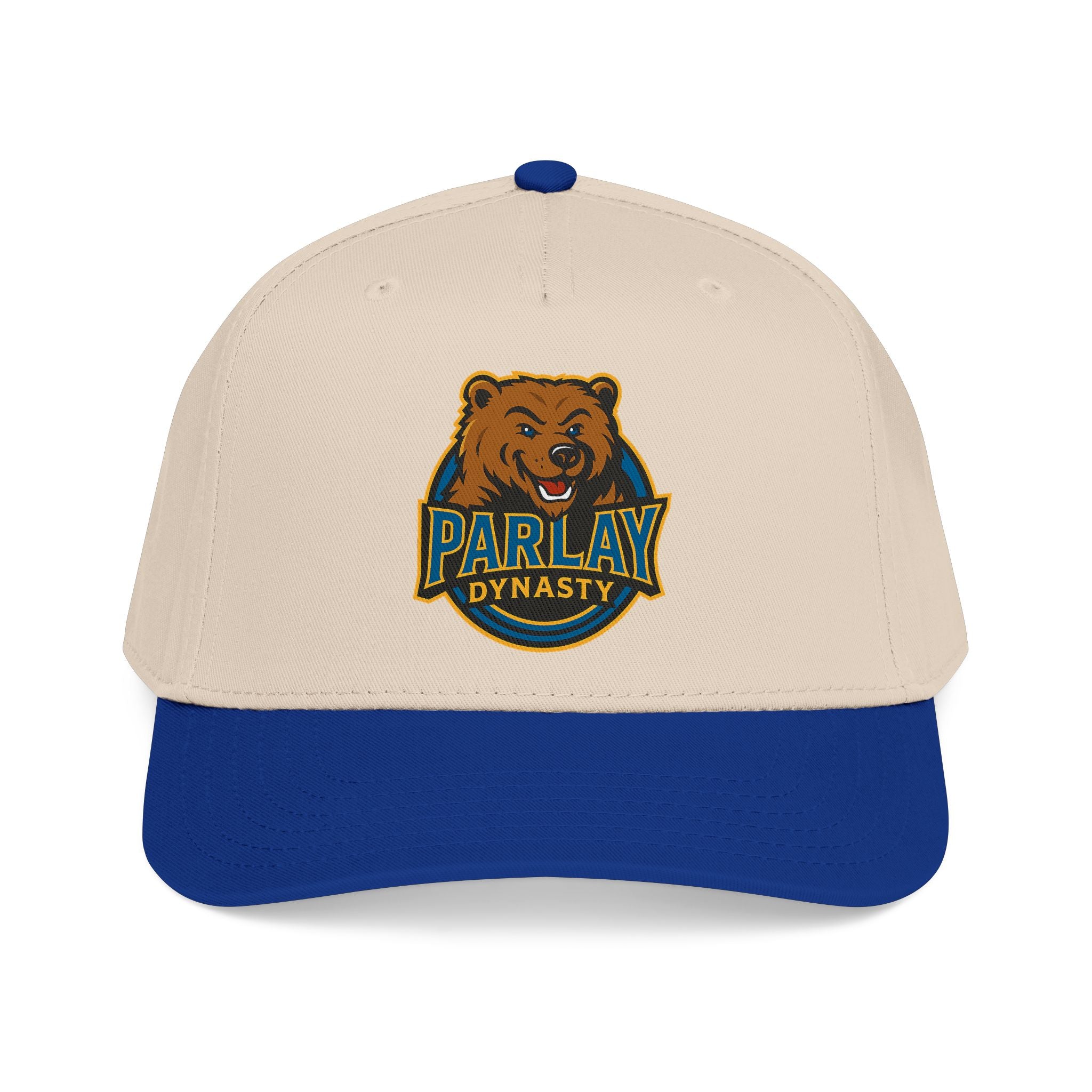 Parlay Dynasty Bear Mid-Profile Baseball Cap — Embroidered Sports Team Hat