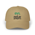 GVL x Parlay Dynasty Embroidered Dad Cap — White Classic Baseball Hat