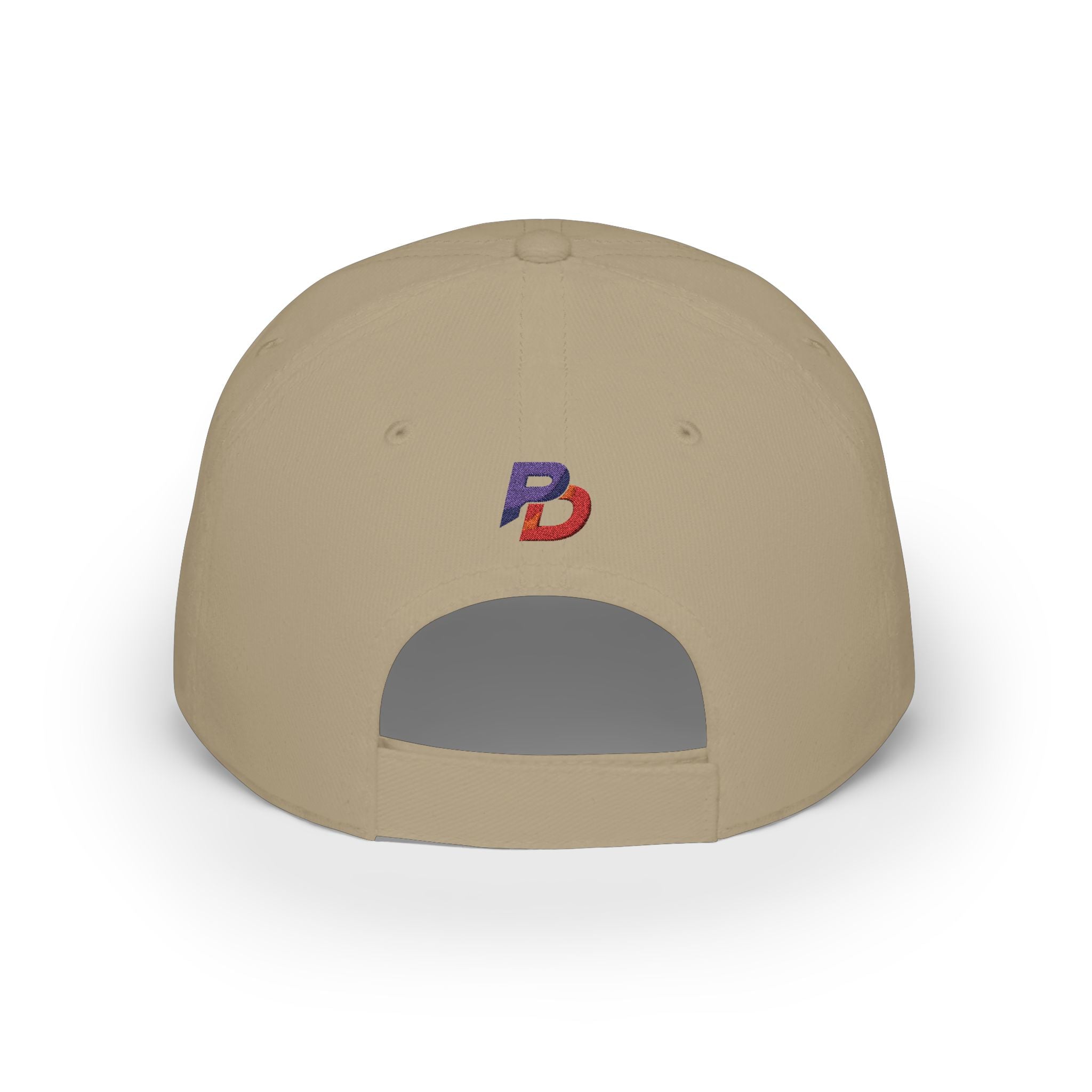 Detroit Monuments Low Profile Baseball Cap — Retro Script Red Hat