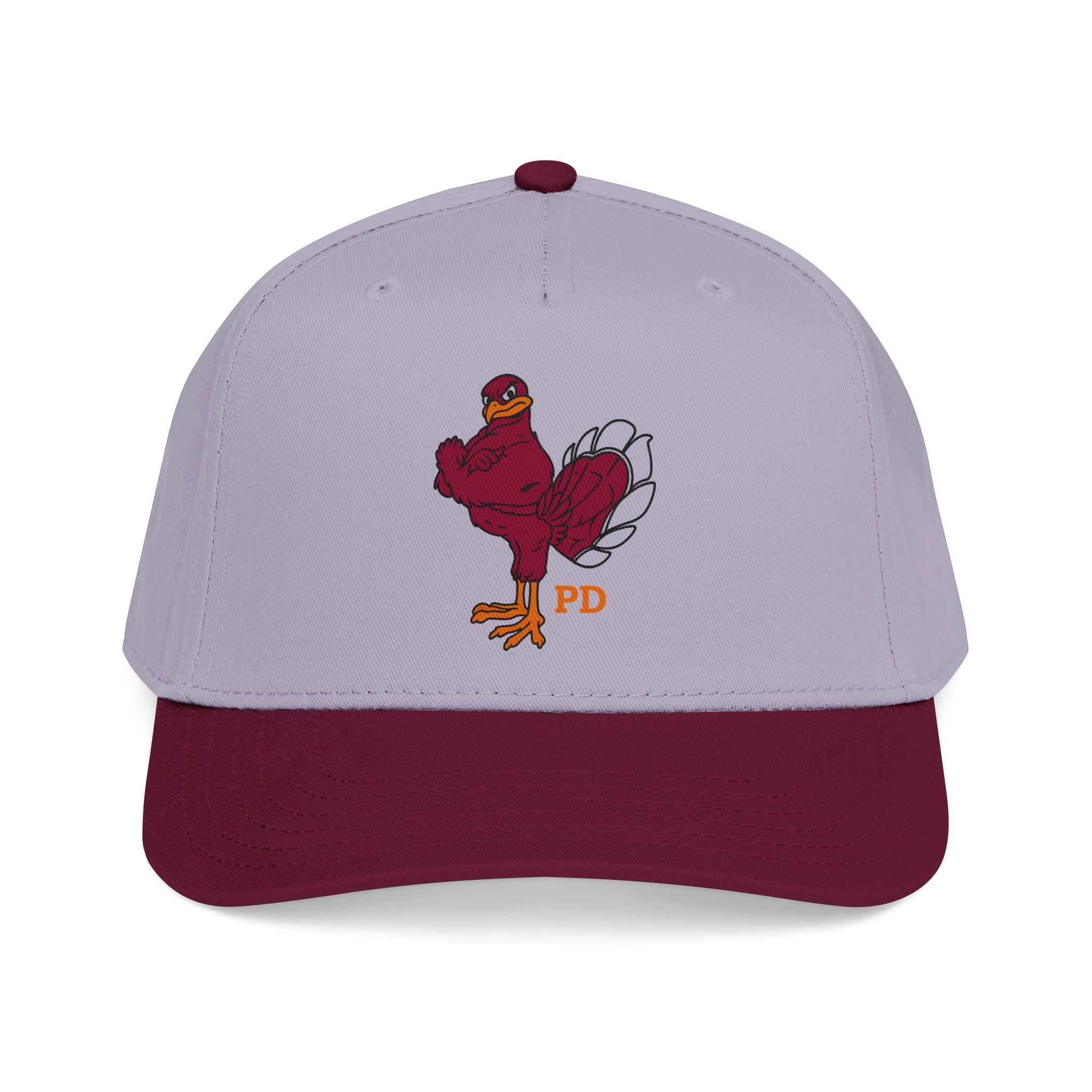 Virginia Tech Inspired Hokie Bird Baseball Cap - Embroidered PD Logo