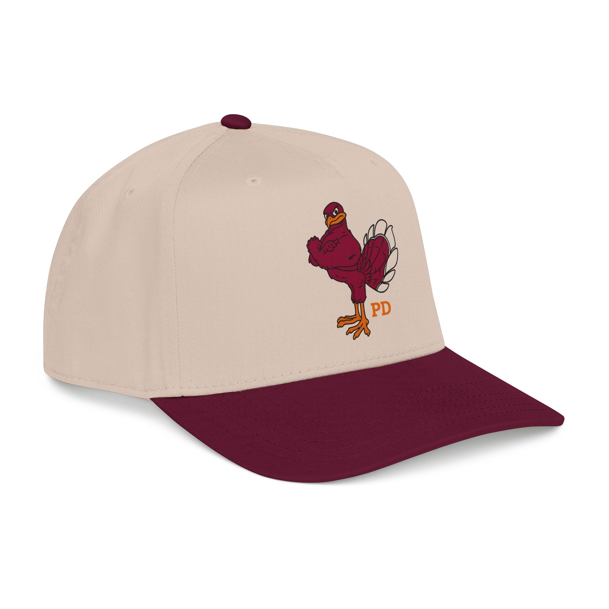 Virginia Tech Inspired Hokie Bird Baseball Cap - Embroidered PD Logo