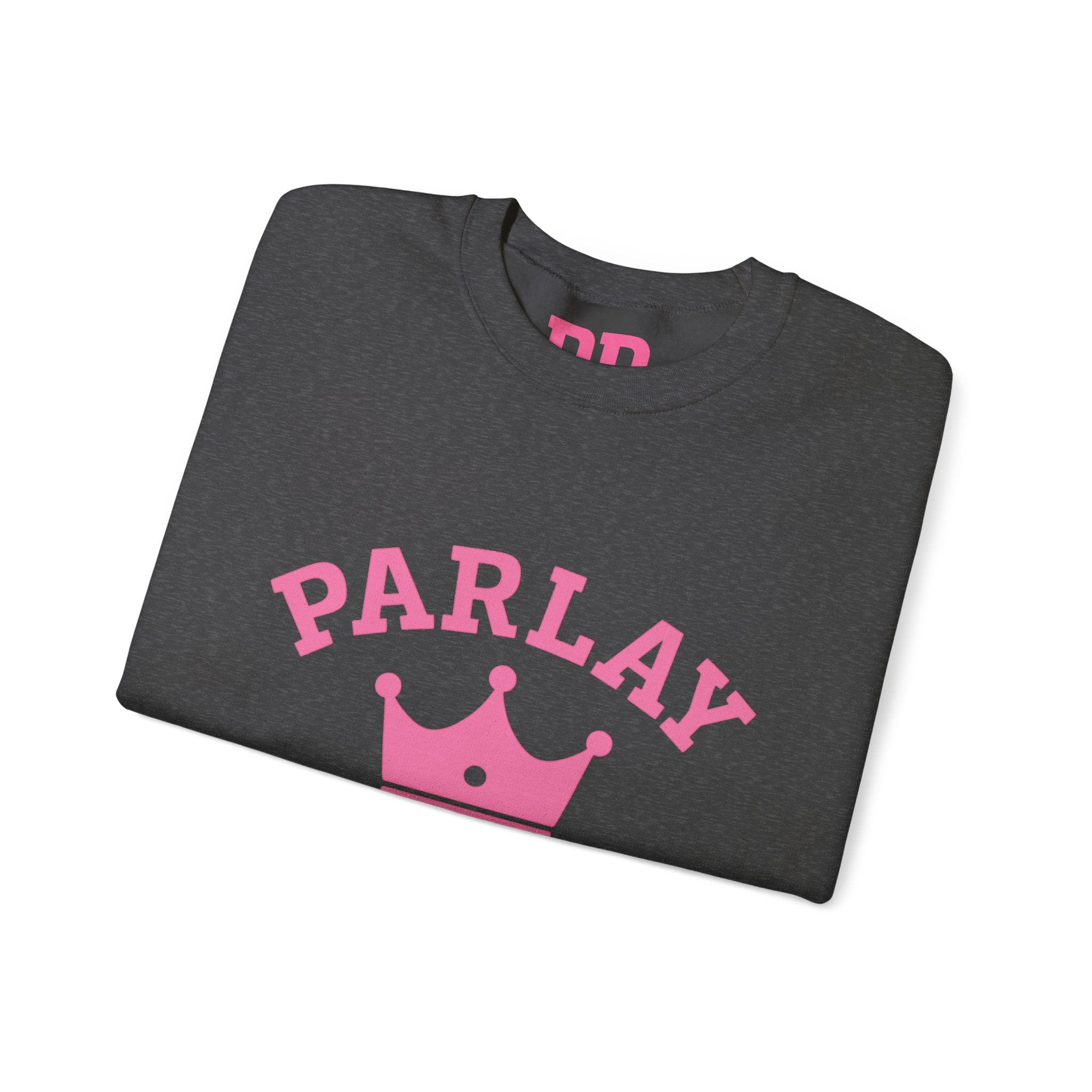 Parlay Dynasty Crewneck Sweatshirt — Pink Crown Logo Sports Fan Pullover
