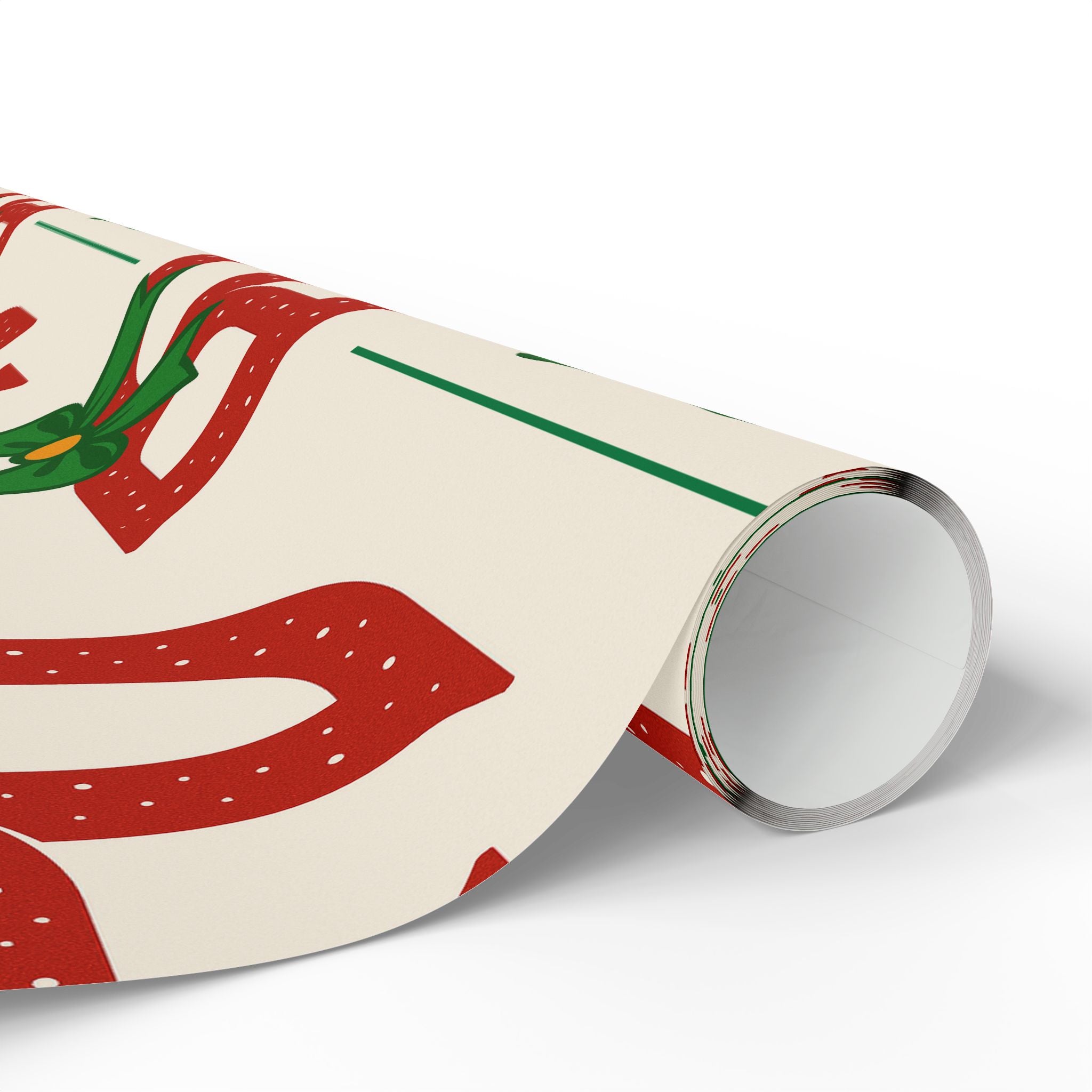 Christmas ‘Ho Ho Ho’ Wrapping Paper Roll — Festive Red & Green Holiday Gift Wrap