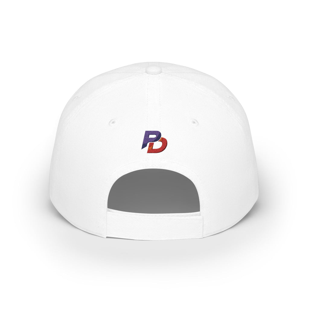 Detroit Monuments Low Profile Baseball Cap — Retro Script Red Hat