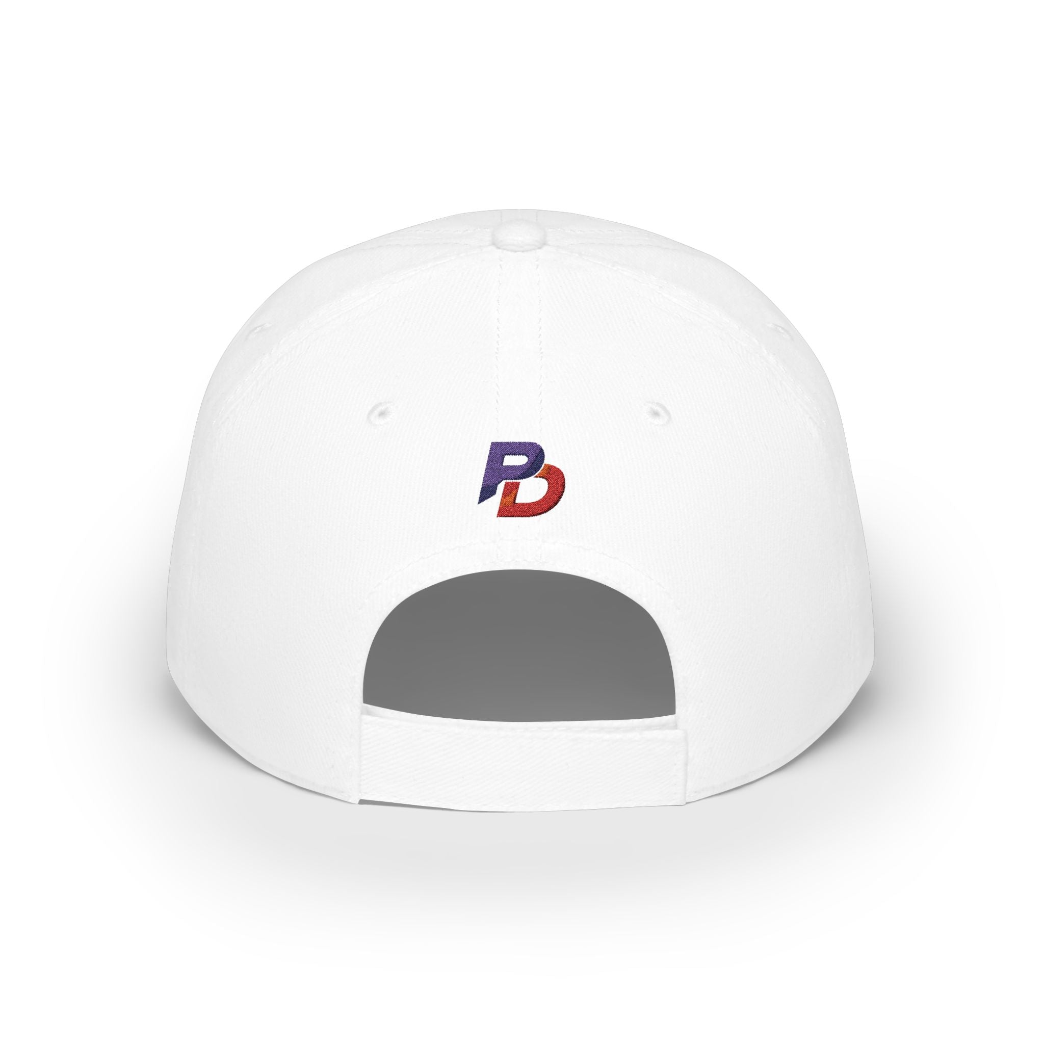 Detroit Monuments Low Profile Baseball Cap — Retro Script Red Hat