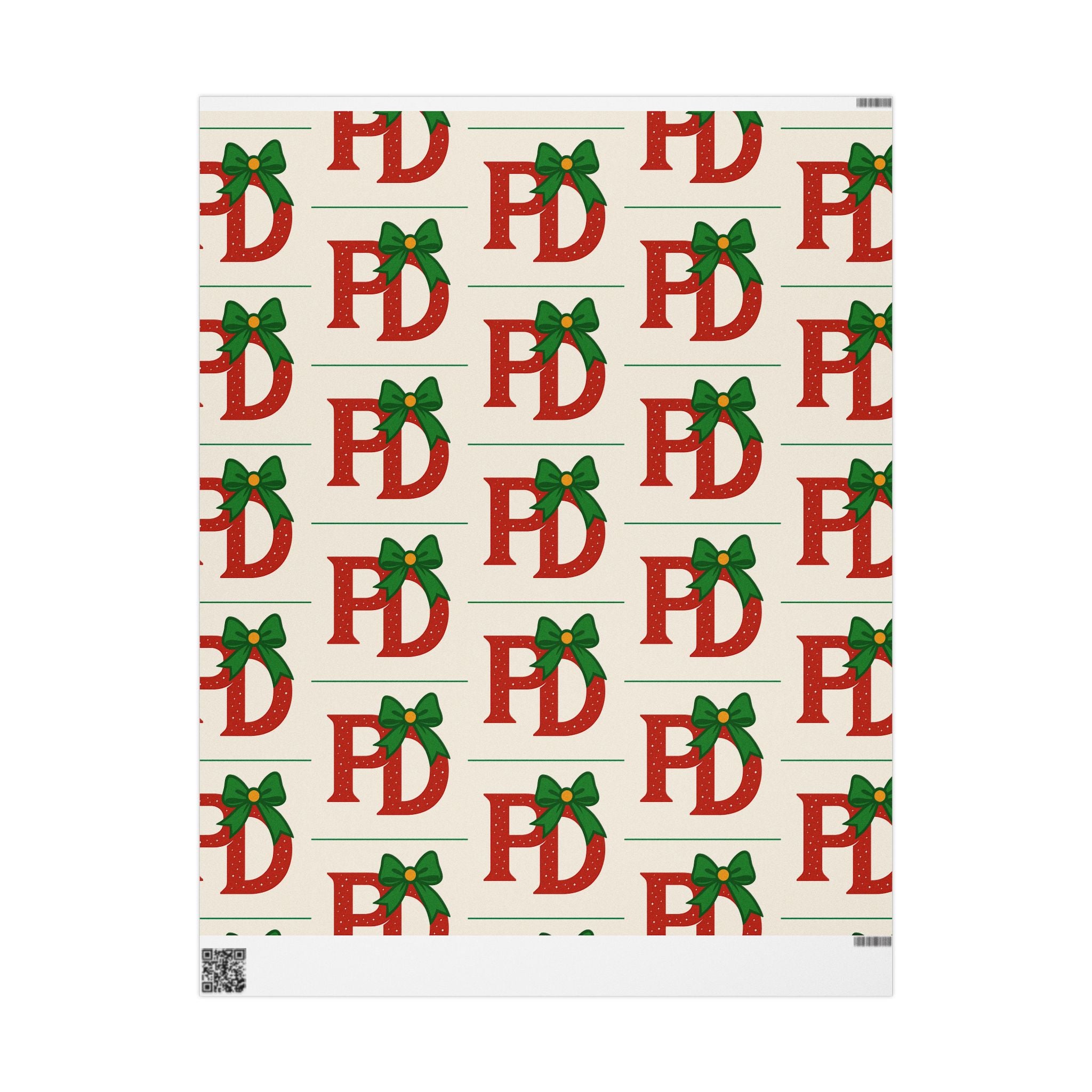 Christmas ‘Ho Ho Ho’ Wrapping Paper Roll — Festive Red & Green Holiday Gift Wrap
