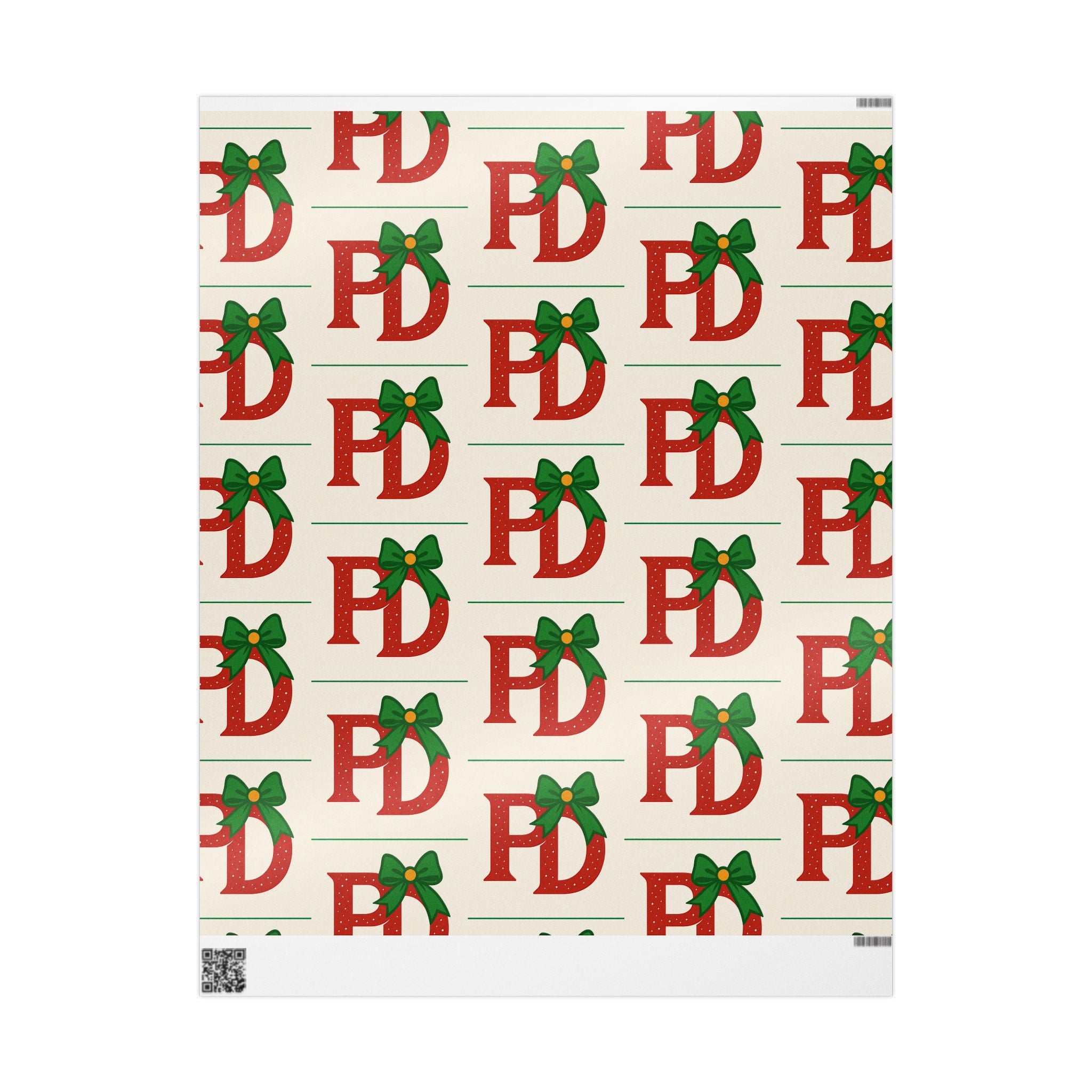 Christmas ‘Ho Ho Ho’ Wrapping Paper Roll — Festive Red & Green Holiday Gift Wrap