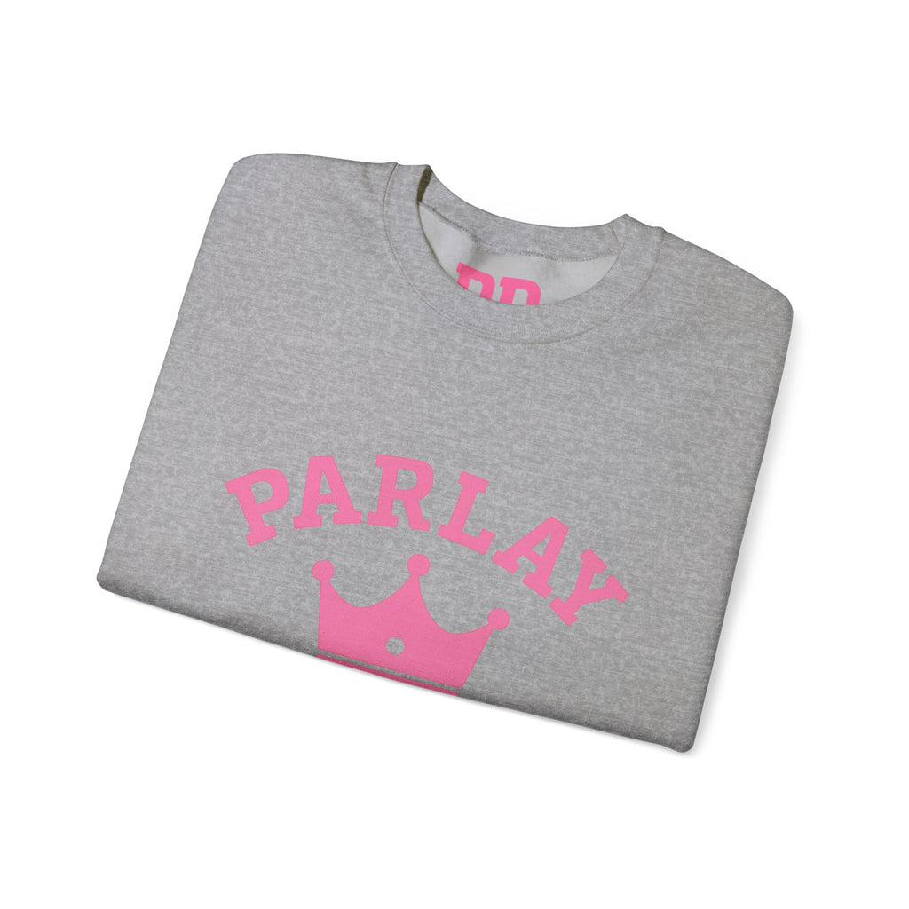 Parlay Dynasty Crewneck Sweatshirt — Pink Crown Logo Sports Fan Pullover