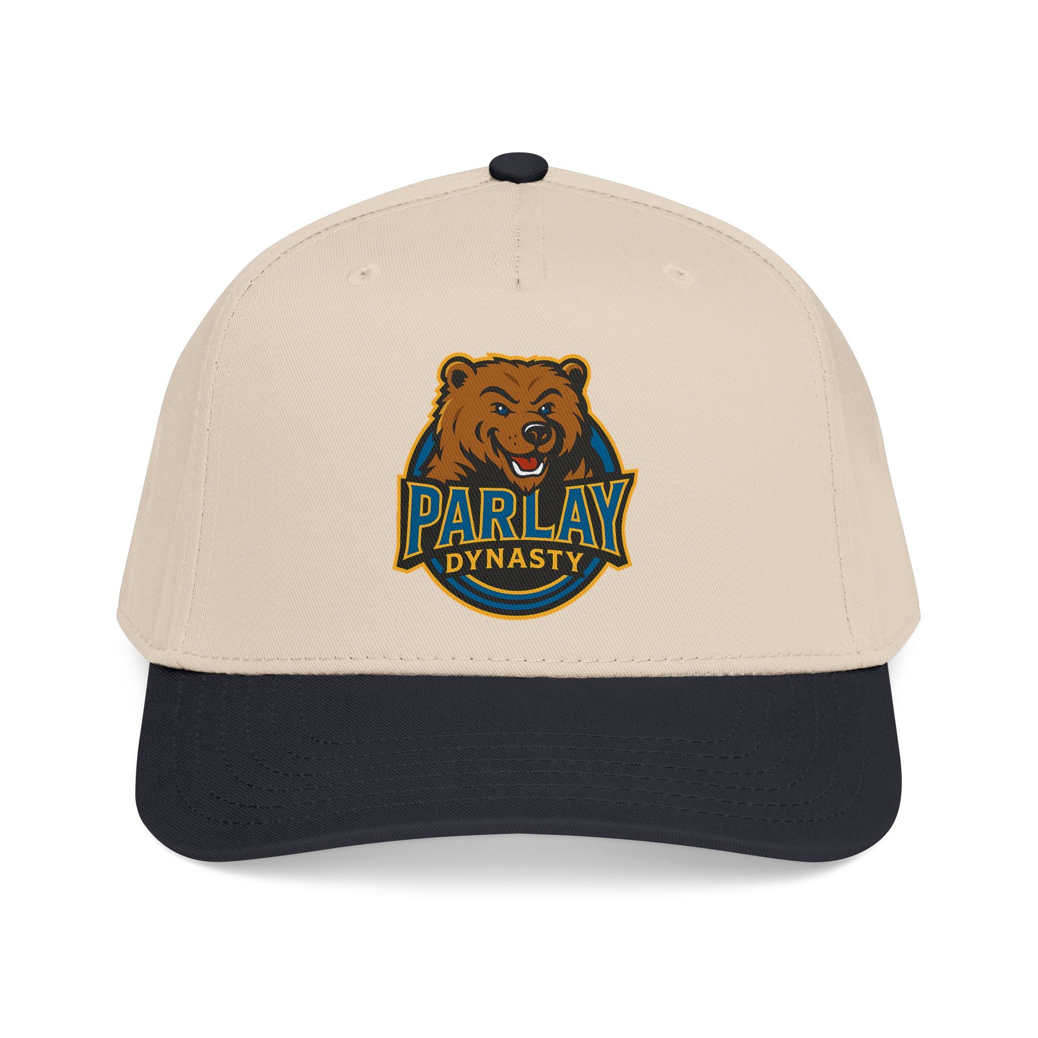 Parlay Dynasty Bear Mid-Profile Baseball Cap — Embroidered Sports Team Hat