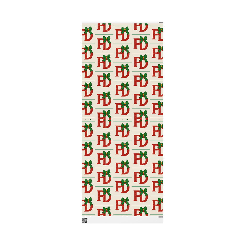 Christmas ‘Ho Ho Ho’ Wrapping Paper Roll — Festive Red & Green Holiday Gift Wrap