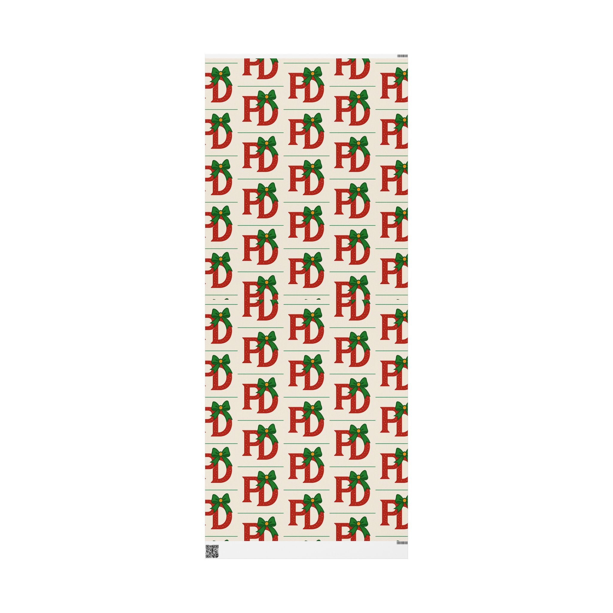 Christmas ‘Ho Ho Ho’ Wrapping Paper Roll — Festive Red & Green Holiday Gift Wrap