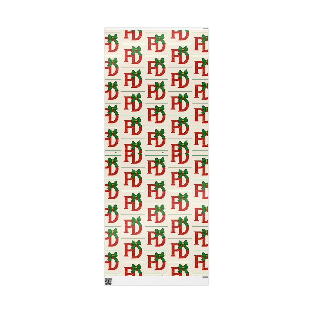 Christmas ‘Ho Ho Ho’ Wrapping Paper Roll — Festive Red & Green Holiday Gift Wrap