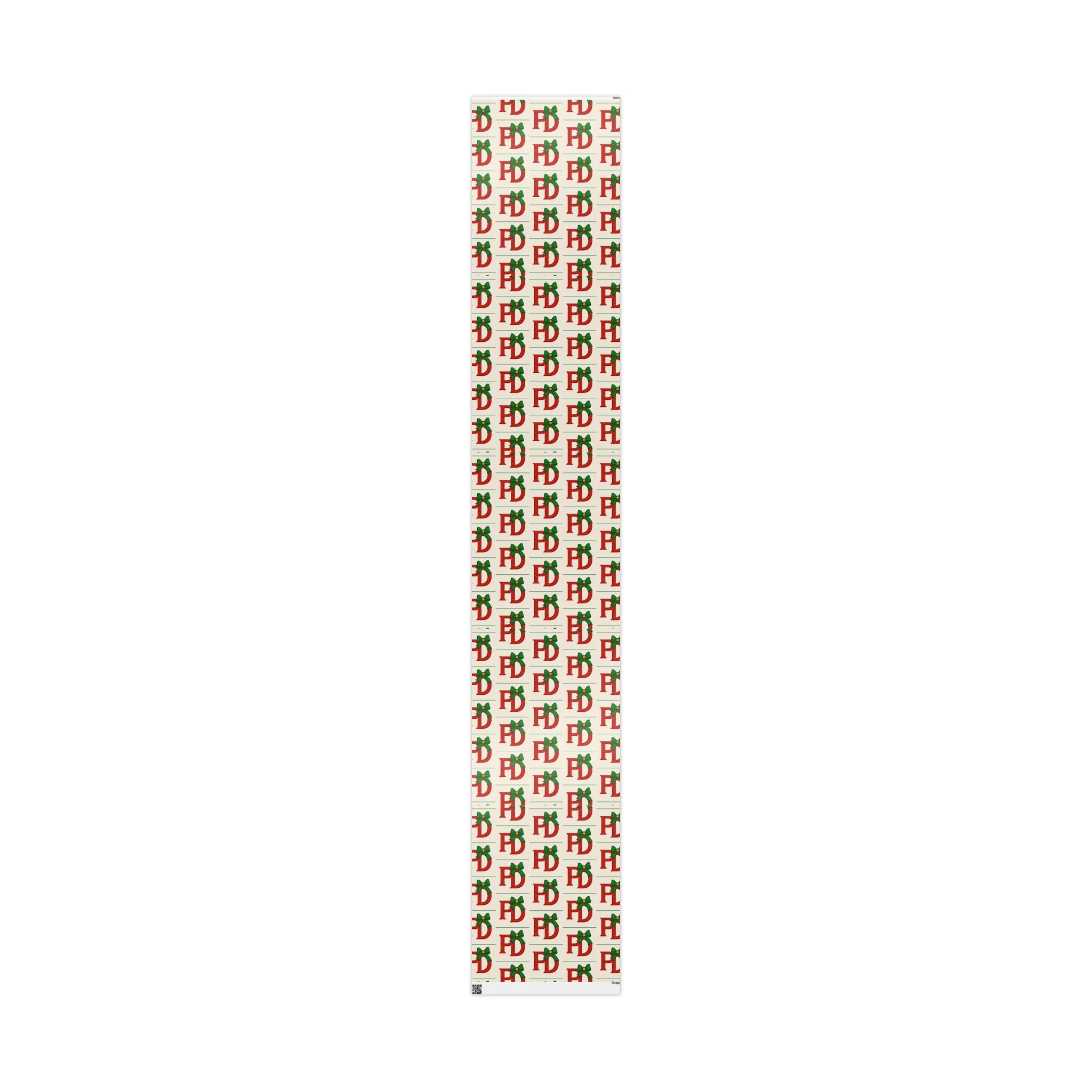 Christmas ‘Ho Ho Ho’ Wrapping Paper Roll — Festive Red & Green Holiday Gift Wrap