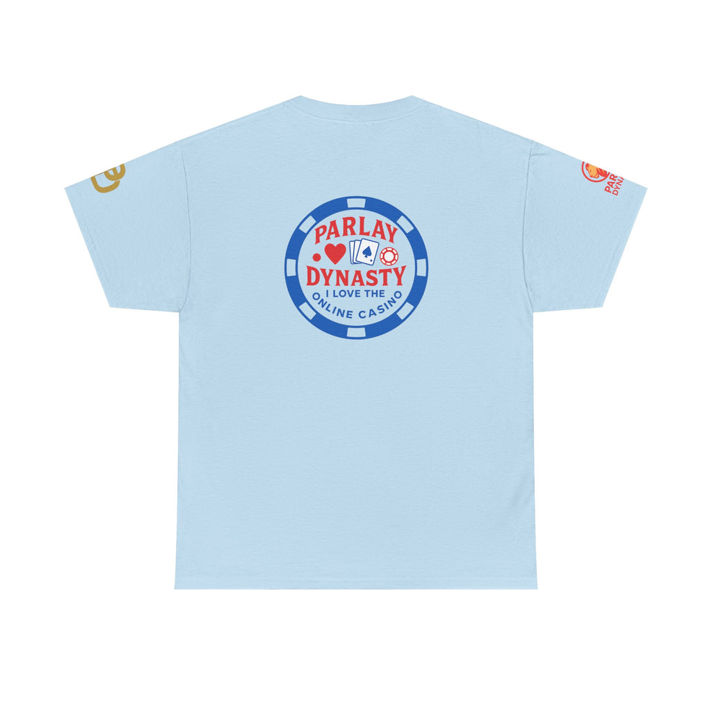 Parlay Dynasty Casino Chip T‑Shirt — 'Parlay Dynasty: I Love the Online Casino' Graphic Tee