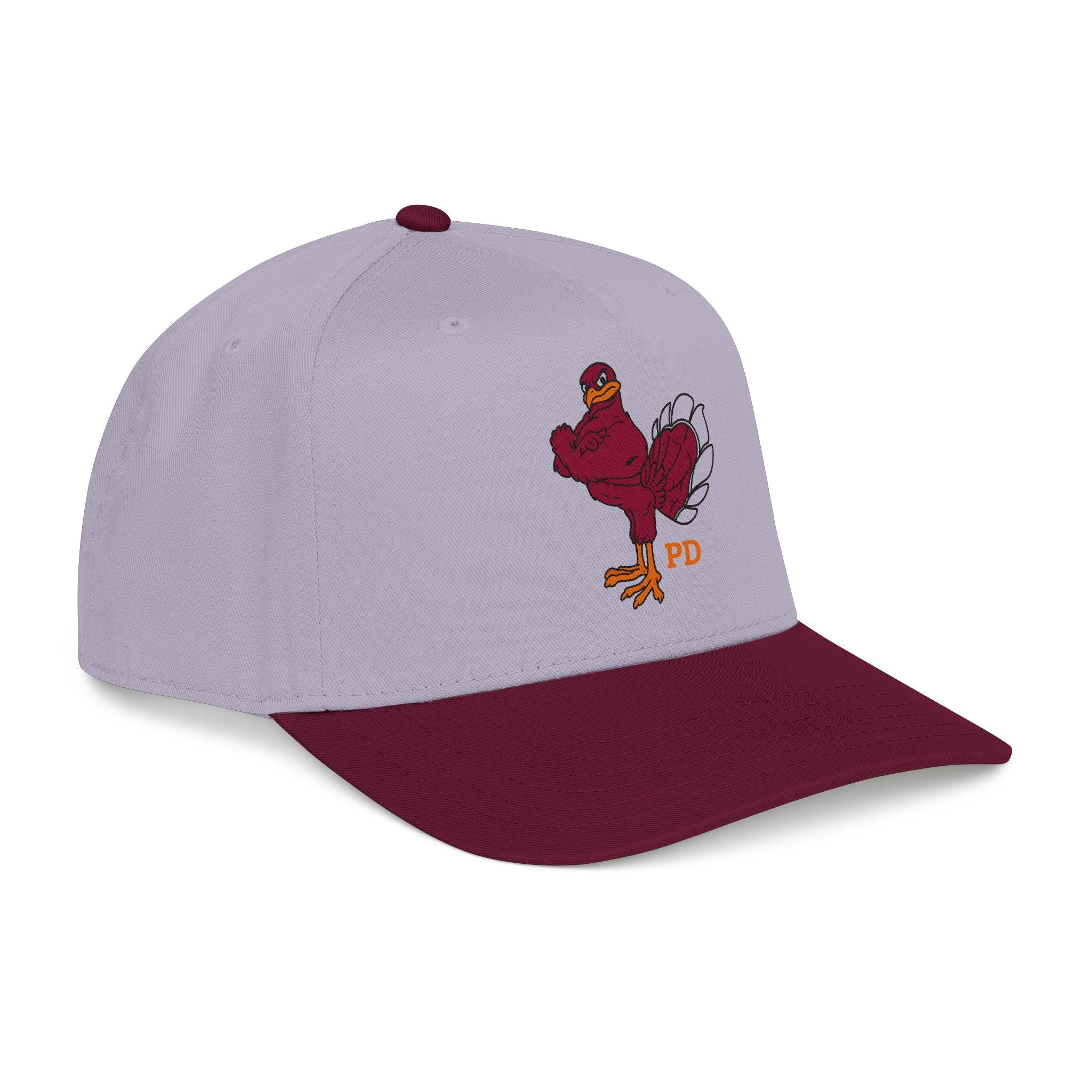Virginia Tech Inspired Hokie Bird Baseball Cap - Embroidered PD Logo