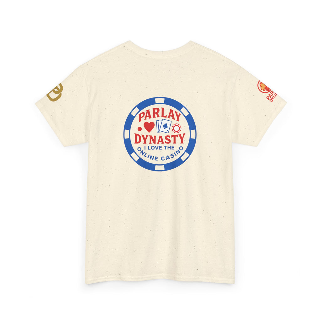 Parlay Dynasty Casino Chip T‑Shirt — 'Parlay Dynasty: I Love the Online Casino' Graphic Tee