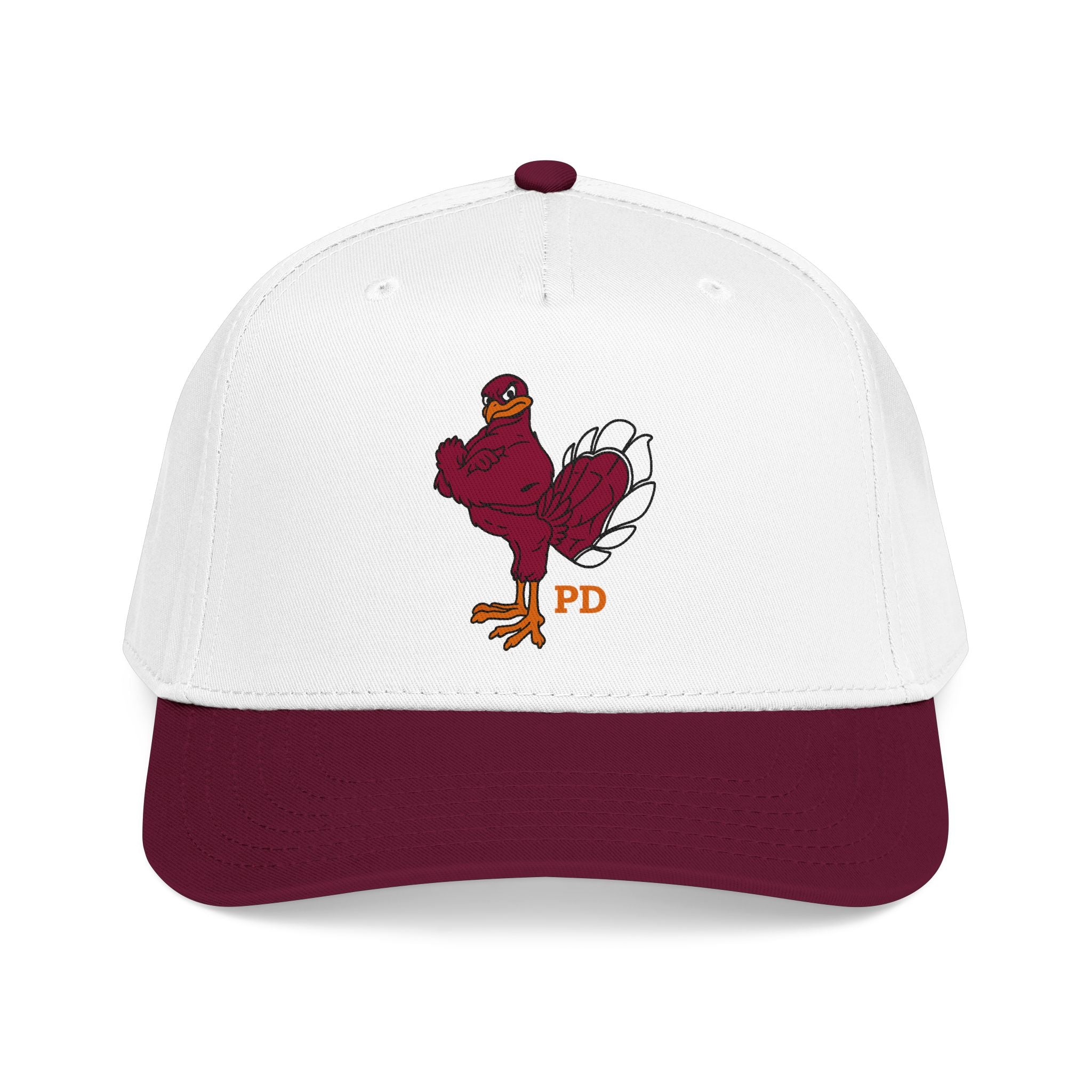 Virginia Tech Inspired Hokie Bird Baseball Cap - Embroidered PD Logo