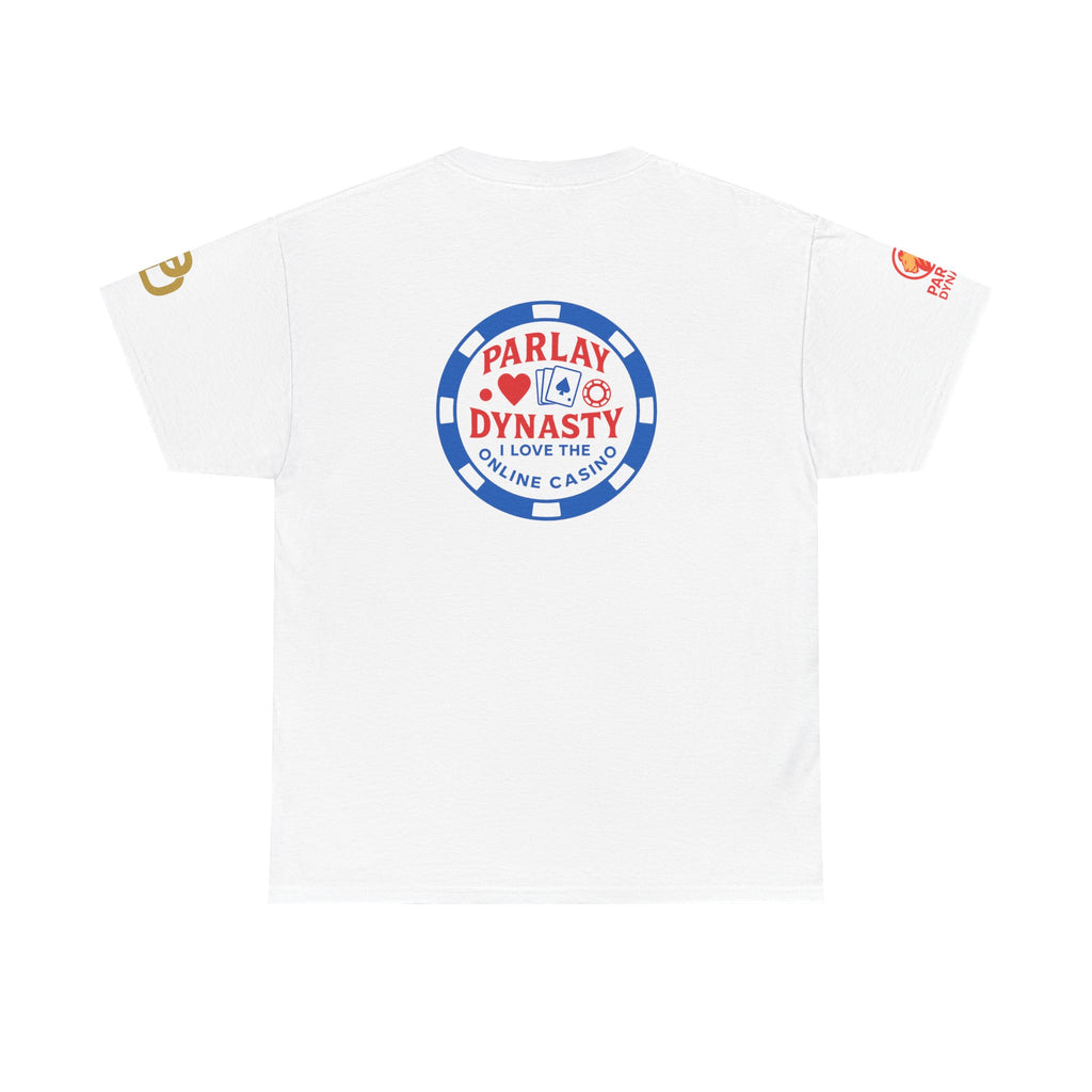 Parlay Dynasty Casino Chip T‑Shirt — 'Parlay Dynasty: I Love the Online Casino' Graphic Tee