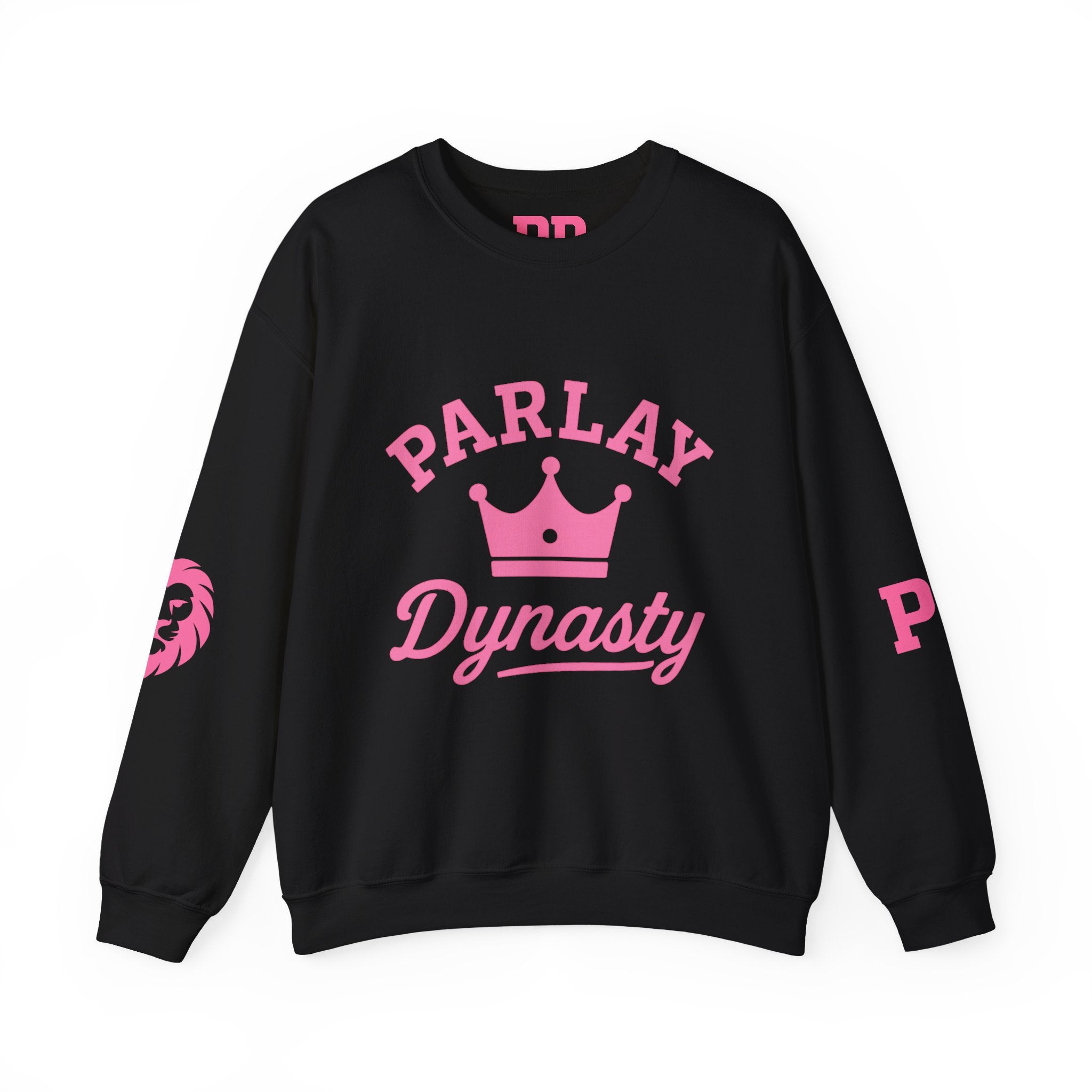 Parlay Dynasty Crewneck Sweatshirt — Pink Crown Logo Sports Fan Pullover