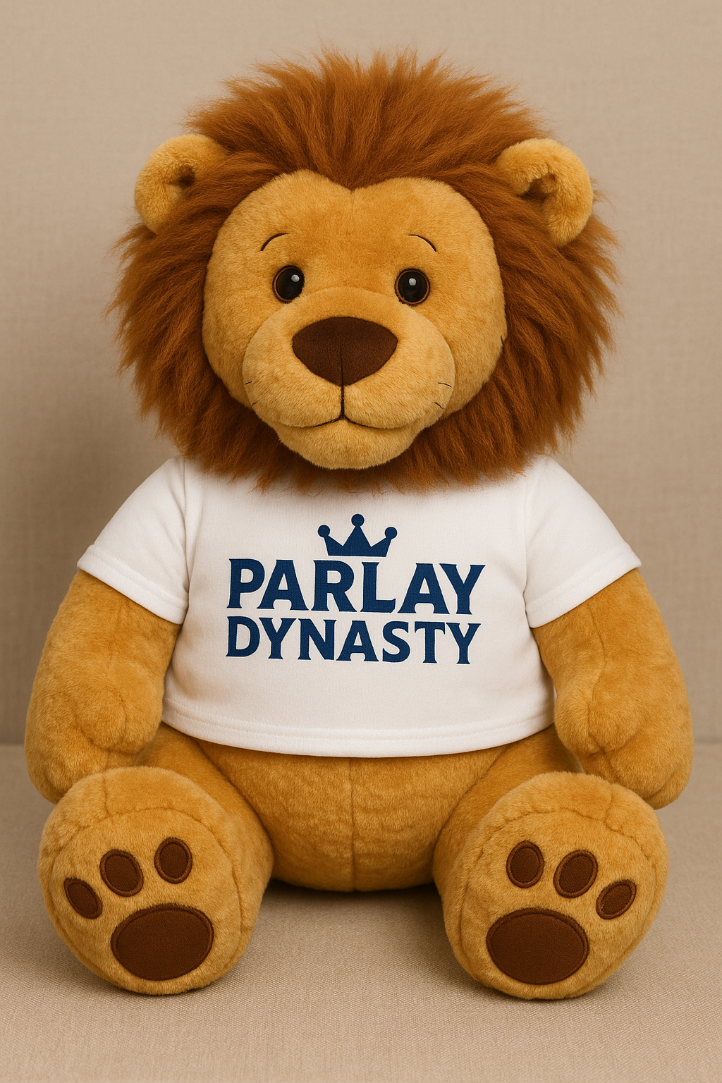 Sir Pounce-a-Lot — The Parlay Dynasty Plush Lion (XL Edition)